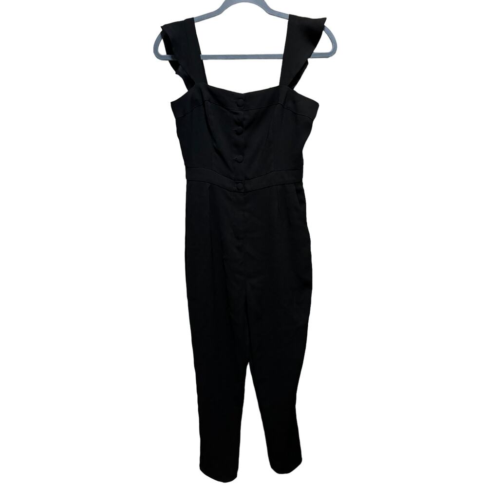 NWOT Cupcakes And Cashmere Sleeveless Jumpsuit Women's Size 0 Black Rayon - Picture 7 of 14